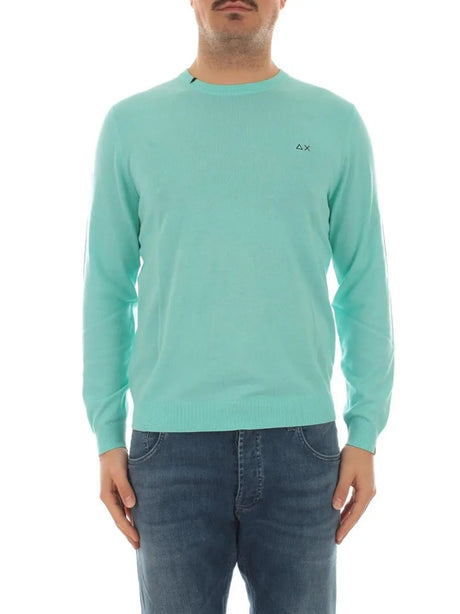 Pullover Sun 68 Uomo Round Neck Solid Turchese Sun 68  Angolo dello Sport