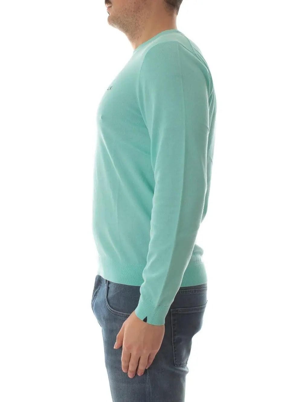 Pullover Sun 68 Uomo Round Neck Solid Turchese Sun 68  Angolo dello Sport