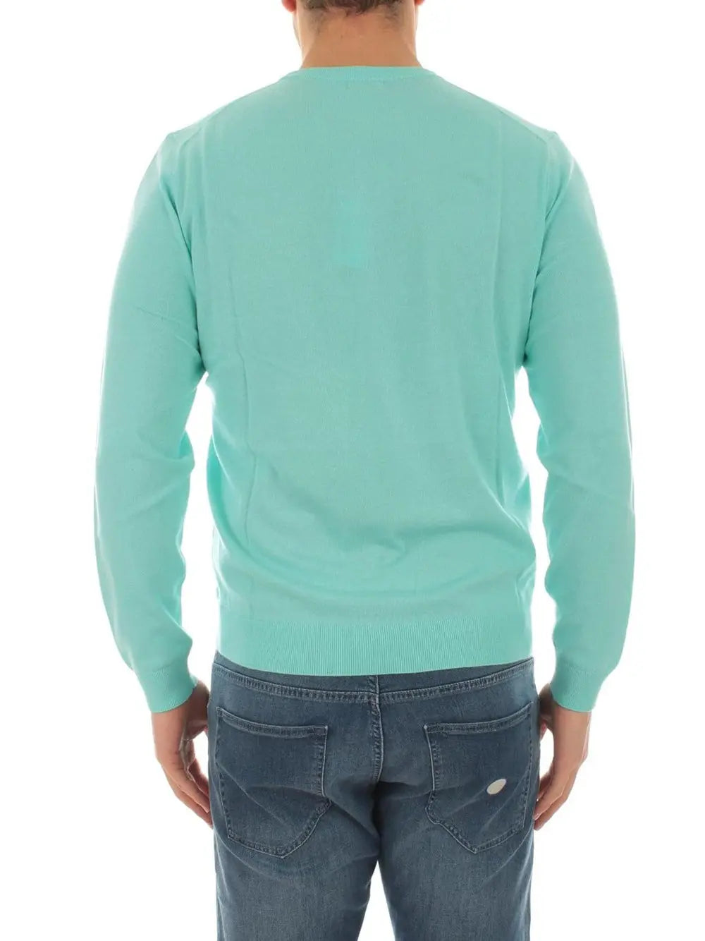 Pullover Sun 68 Uomo Round Neck Solid Turchese Sun 68  Angolo dello Sport