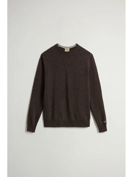 Pullover Woolrich LAMBSWOOL CREWNECK Uomo - Marrone