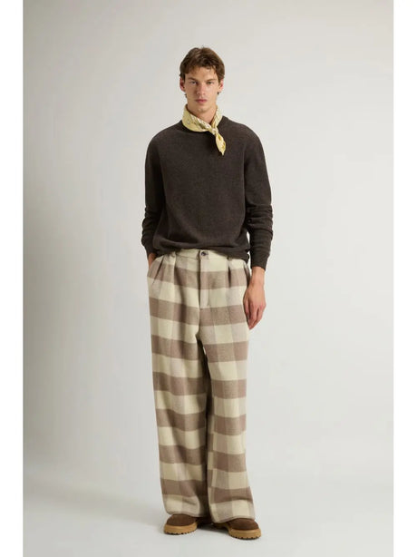 Pullover Woolrich LAMBSWOOL CREWNECK Uomo - Marrone
