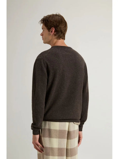 Pullover Woolrich LAMBSWOOL CREWNECK Uomo - Marrone