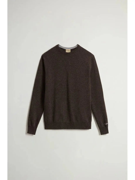 Pullover Woolrich LAMBSWOOL CREWNECK Uomo - Marrone
