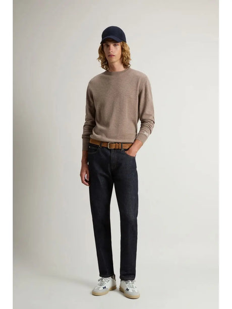 Pullover Woolrich LAMBSWOOL CREWNECK Uomo - Marrone