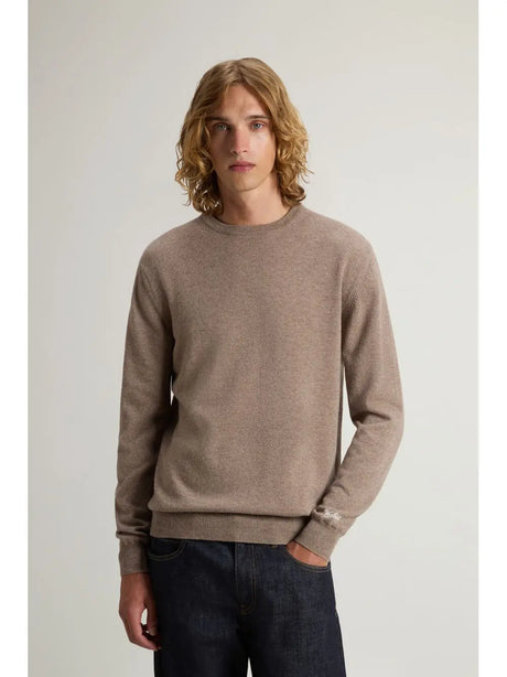 Pullover Woolrich LAMBSWOOL CREWNECK Uomo - Marrone
