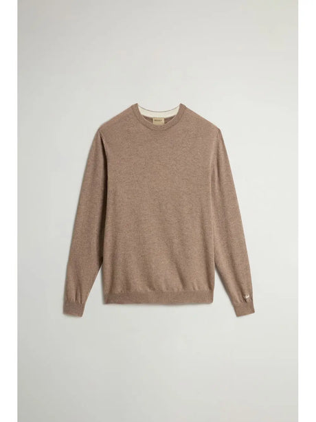 Pullover Woolrich LAMBSWOOL CREWNECK Uomo - Marrone