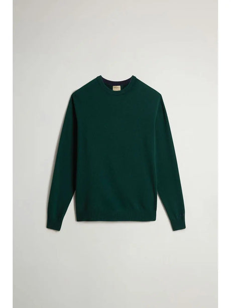 Pullover Woolrich LAMBSWOOL CREWNECK Uomo - Verde