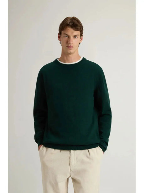 Pullover Woolrich LAMBSWOOL CREWNECK Uomo - Verde