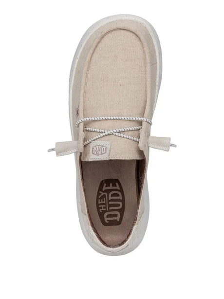 Scarpe In Tela Heydude Donna Wendy Peak Chambray Avorio Hey Dude  Angolo dello Sport