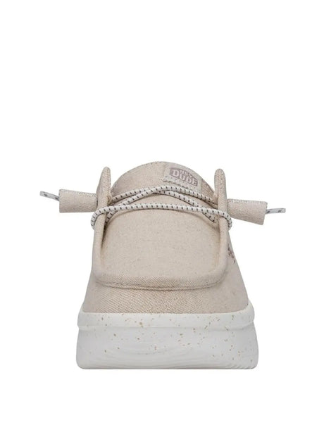 Scarpe In Tela Heydude Donna Wendy Peak Chambray Avorio Hey Dude  Angolo dello Sport