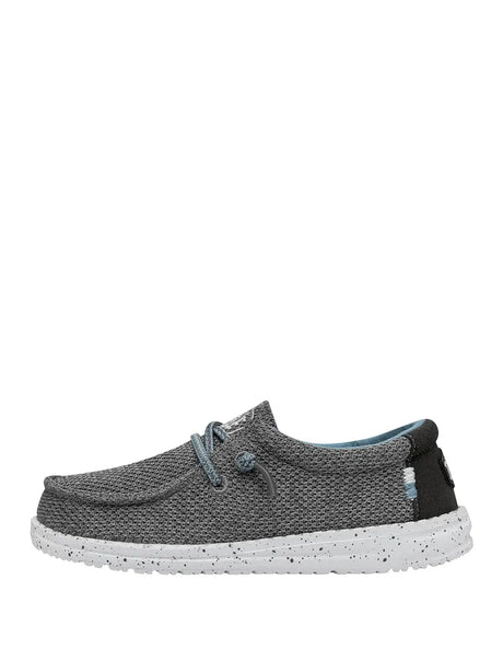 Scarpe In Tela Heydude Jr Bambino Wally Grigio Hey Dude  Angolo dello Sport