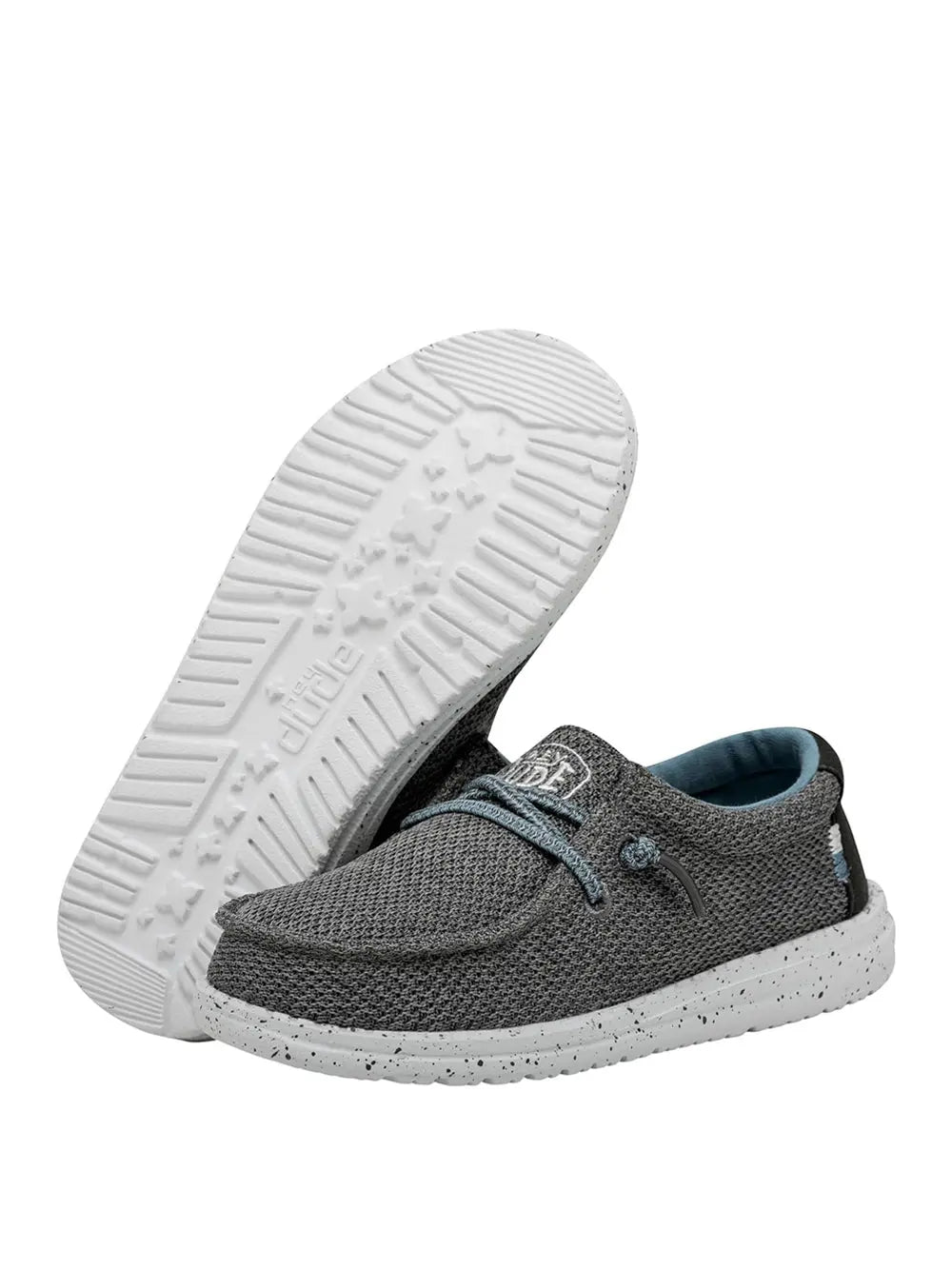 Scarpe In Tela Heydude Jr Bambino Wally Grigio Hey Dude  Angolo dello Sport