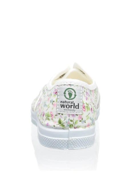 Scarpe In Tela Natural World Bambina Ingles Liberty Tintado Bianco Natural World  Angolo dello Sport