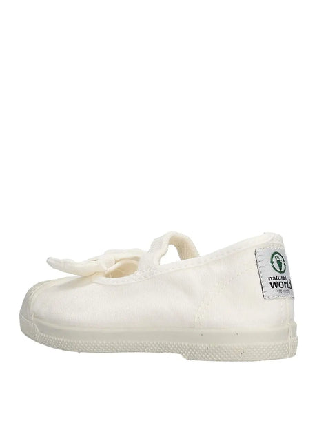 Scarpe In Tela Natural World Bambina Salon Lazo Tintado Bianco Natural World  Angolo dello Sport
