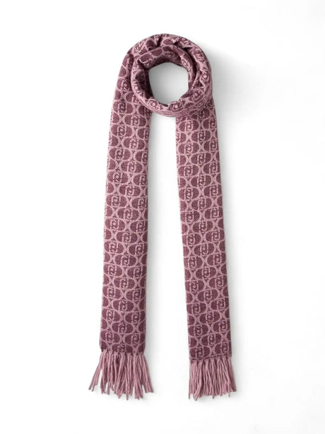 Sciarpa Liu Jo STOLA BRUSHED LOGO OVAL Donna - Rosa