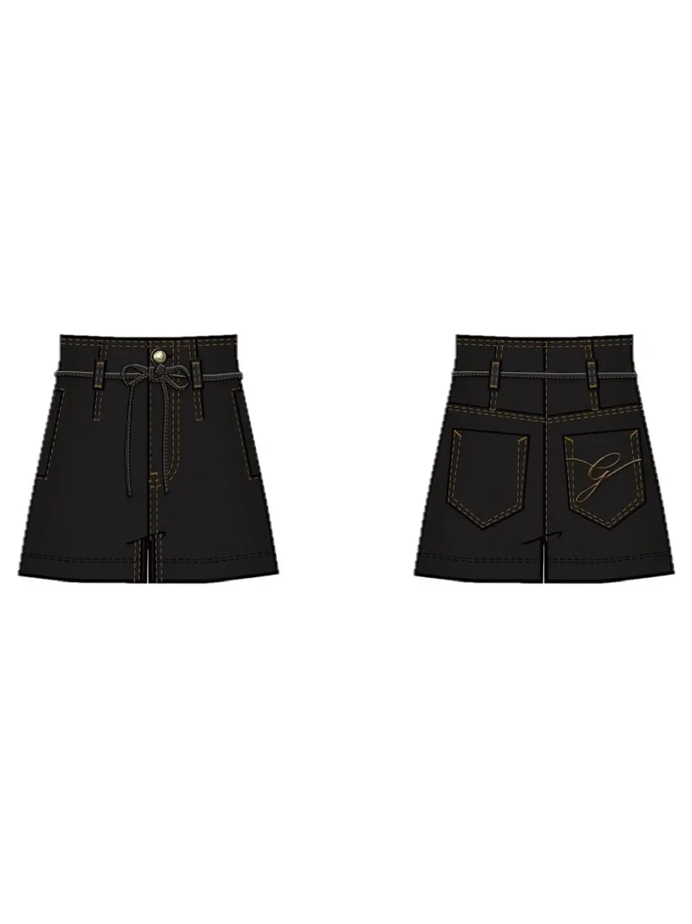 Shorts Guess GMD RIGID BULL Bambina - Nero