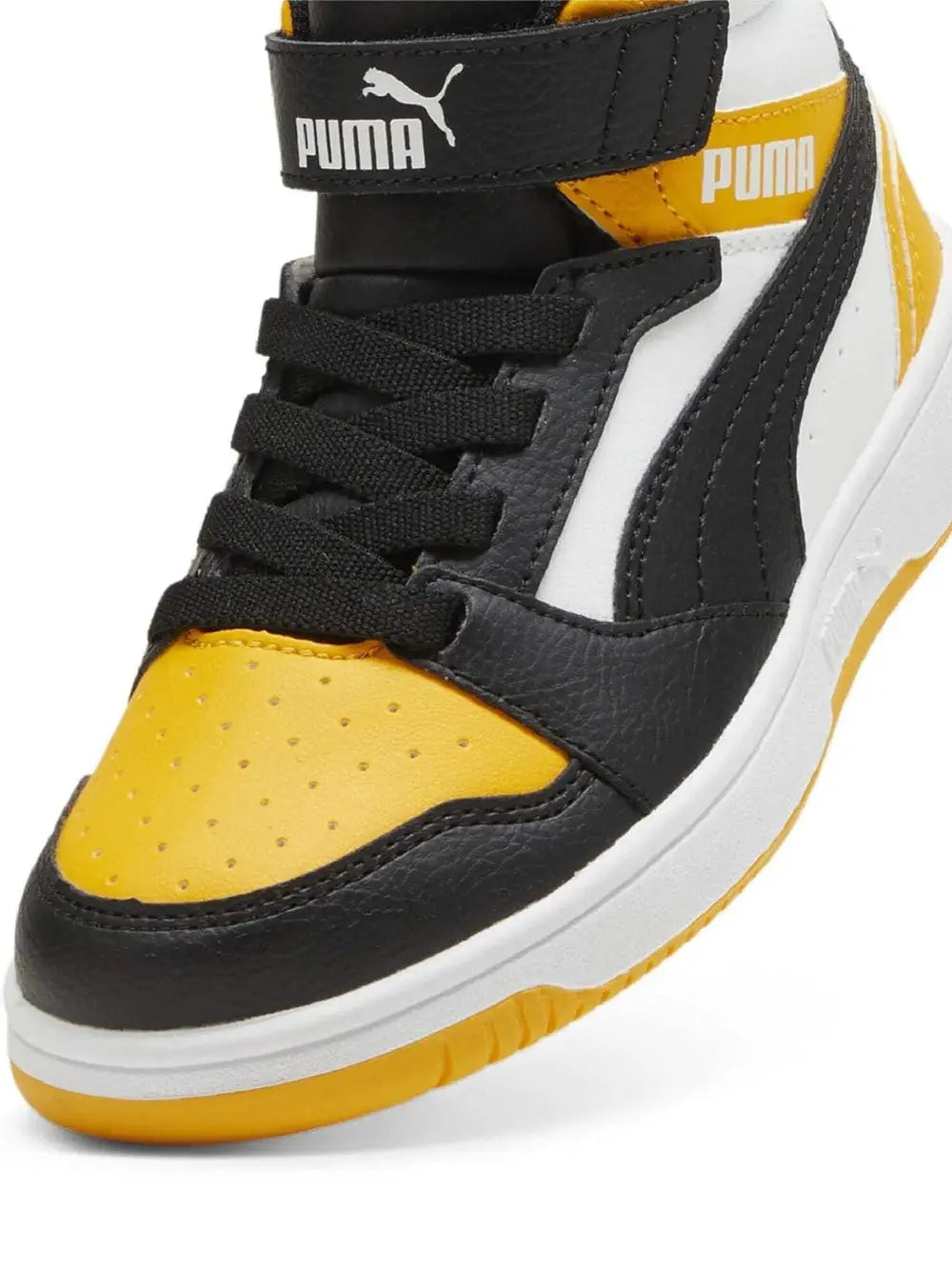 Sneakers Puma Bambino Rebound V6 Mid Ac+ Ps Giallo Puma  Angolo dello Sport