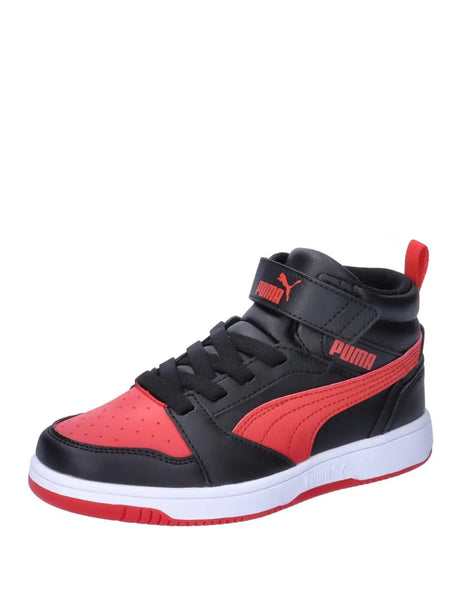 Sneakers Puma Bambino Rebound V6 Mid Ac+ Ps Rosso Puma  Angolo dello Sport