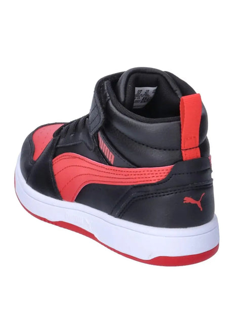 Sneakers Puma Bambino Rebound V6 Mid Ac+ Ps Rosso Puma  Angolo dello Sport