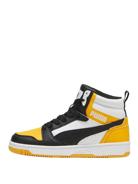 Sneakers Puma Bambino Rebound V6 Mid Jr Giallo Puma  Angolo dello Sport