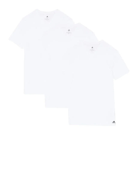 T-Shirt Adidas Uomo Acrc - 3pk V Neck T-Shirt Bianco Adidas  Angolo dello Sport