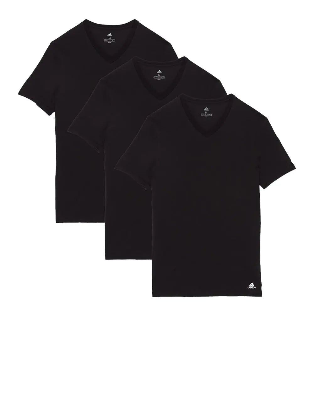 T-Shirt Adidas Uomo Acrc - 3pk V Neck T-Shirt Nero Adidas  Angolo dello Sport