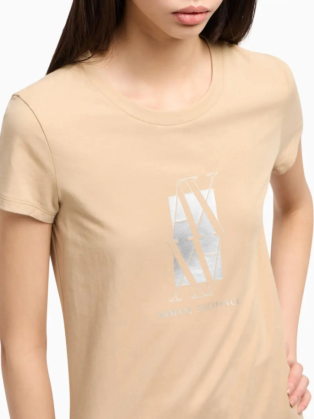 T-Shirt Armani Exchange Donna - Beige