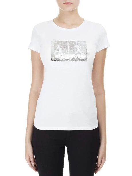 T-Shirt Armani Exchange Donna Bianco Armani  Angolo dello Sport