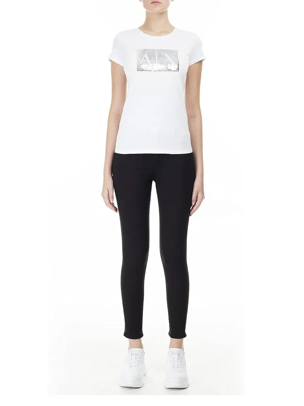 T-Shirt Armani Exchange Donna Bianco Armani  Angolo dello Sport