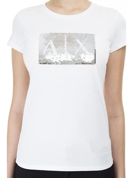 T-Shirt Armani Exchange Donna Bianco Armani  Angolo dello Sport