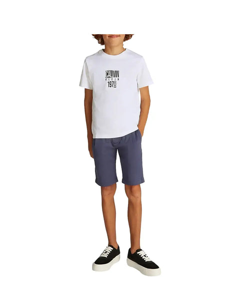 T-Shirt Calvin Klein Jr Bambino - Bianco