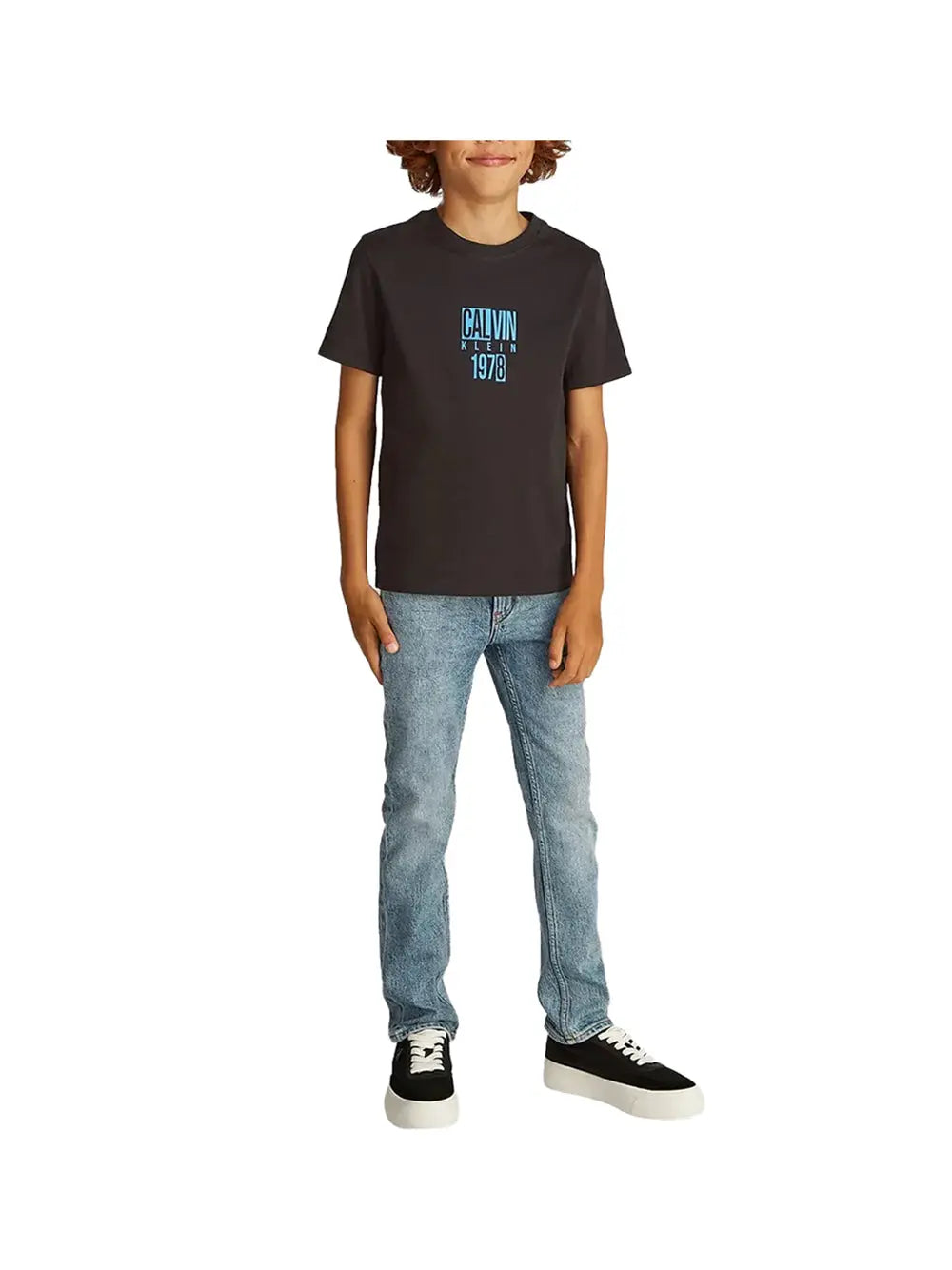 T-Shirt Calvin Klein Jr Bambino - Nero