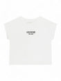 T-Shirt Crop Guess Jr Bambina - Bianco