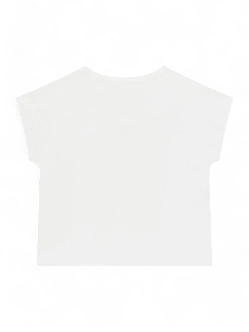 T-Shirt Crop Guess Jr Bambina - Bianco