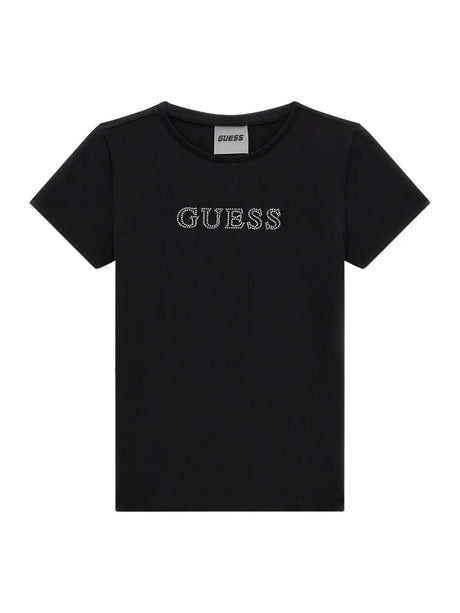 T-Shirt Minime Guess Jr Bambina - Nero