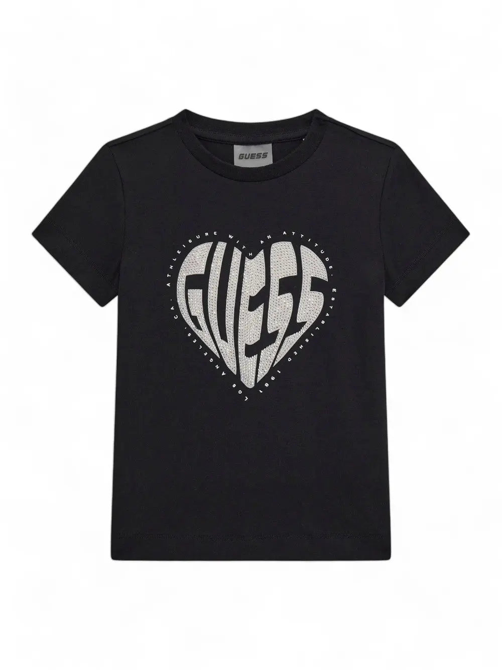 T-Shirt Minime Guess Jr Bambina - Nero