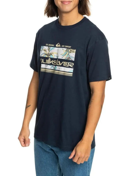 T-Shirt Quicksilver Uomo Tropical Rainbow Blu Quicksilver  Angolo dello Sport