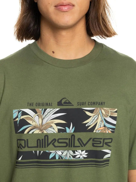 T-Shirt Quicksilver Uomo Tropical Rainbow Verde Quicksilver  Angolo dello Sport