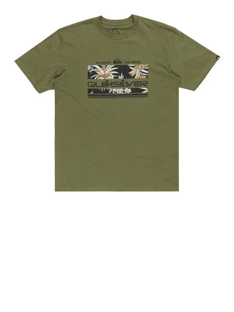 T-Shirt Quicksilver Uomo Tropical Rainbow Verde Quicksilver  Angolo dello Sport