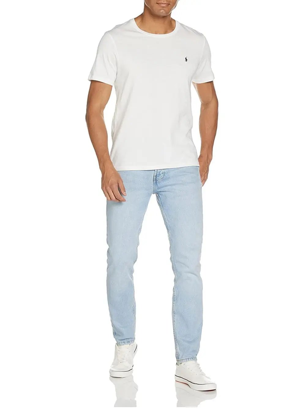 T-Shirt Ralph Lauren Uomo Ss Crew Sleep Top Bianco Ralph Lauren  Angolo dello Sport