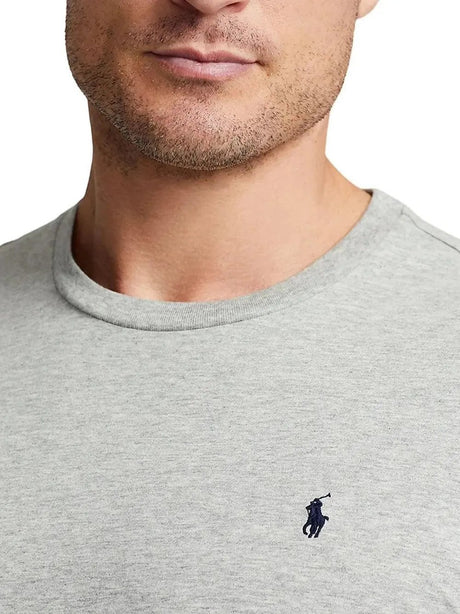 T-Shirt Ralph Lauren Uomo Ss Crew Sleep Top Grigio Ralph Lauren  Angolo dello Sport