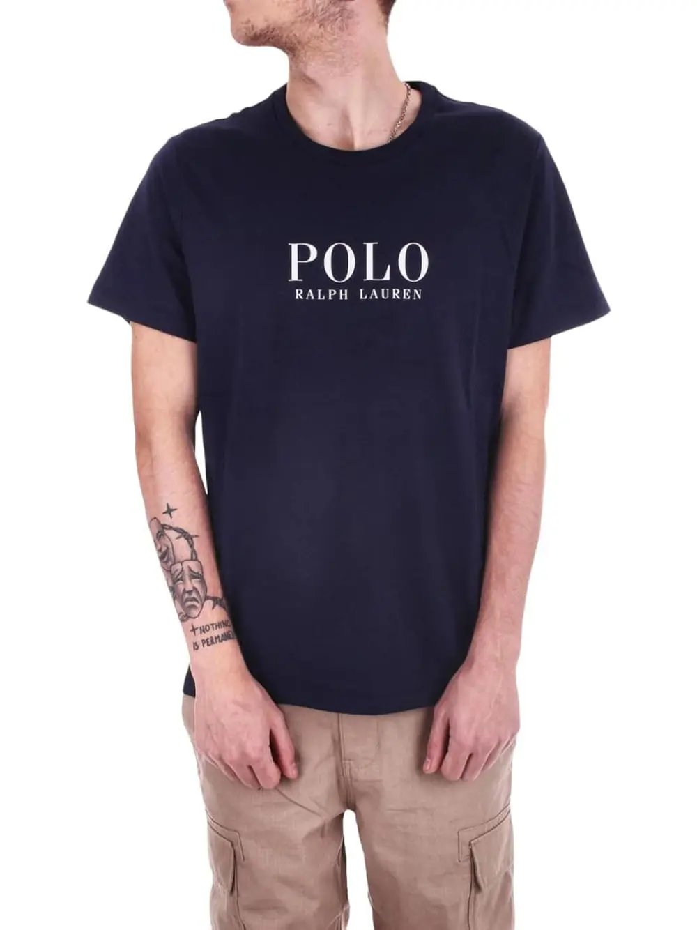 T-Shirt Ralph Lauren Uomo Ss Crew Sleep Top Navy Ralph Lauren  Angolo dello Sport