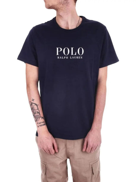 T-Shirt Ralph Lauren Uomo Ss Crew Sleep Top Navy Ralph Lauren  Angolo dello Sport