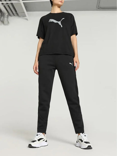 T-Shirt Sportiva Puma Donna Evostripe Graphic Nero Puma  Angolo dello Sport