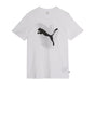 T-Shirt Sportiva Puma Uomo Graphics Cat Bianco Puma  Angolo dello Sport