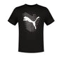 T-Shirt Sportiva Puma Uomo Graphics Cat Nero Puma  Angolo dello Sport