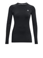 T-Shirt Sportiva Under Armour Donna Ua Authentics Crew Nero Under Armour  Angolo dello Sport