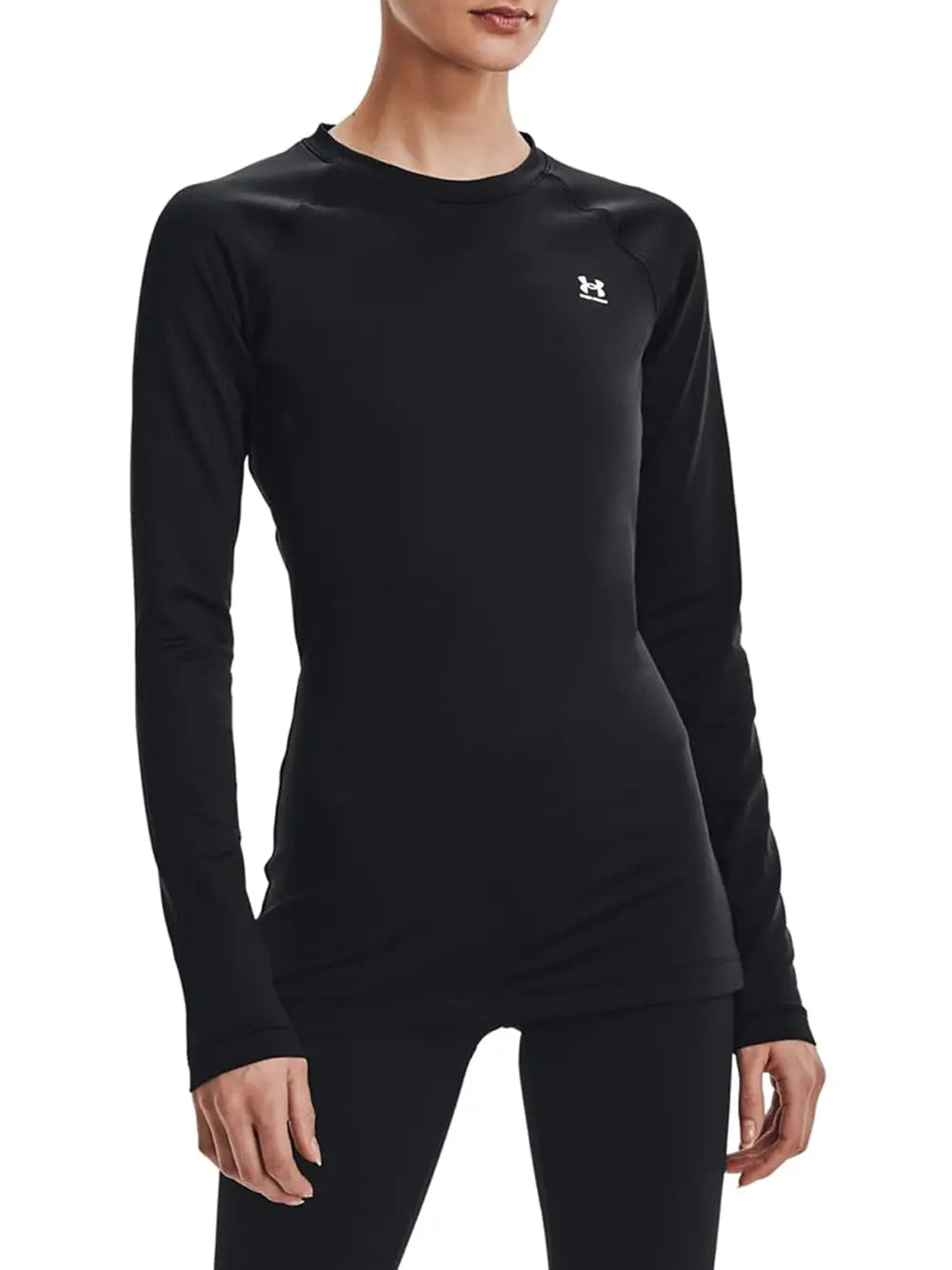 T-Shirt Sportiva Under Armour Donna Ua Authentics Crew Nero Under Armour  Angolo dello Sport