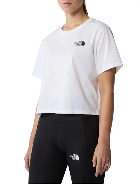 T-Shirt The North Face Simple Dome Cropped Donna - Bianco