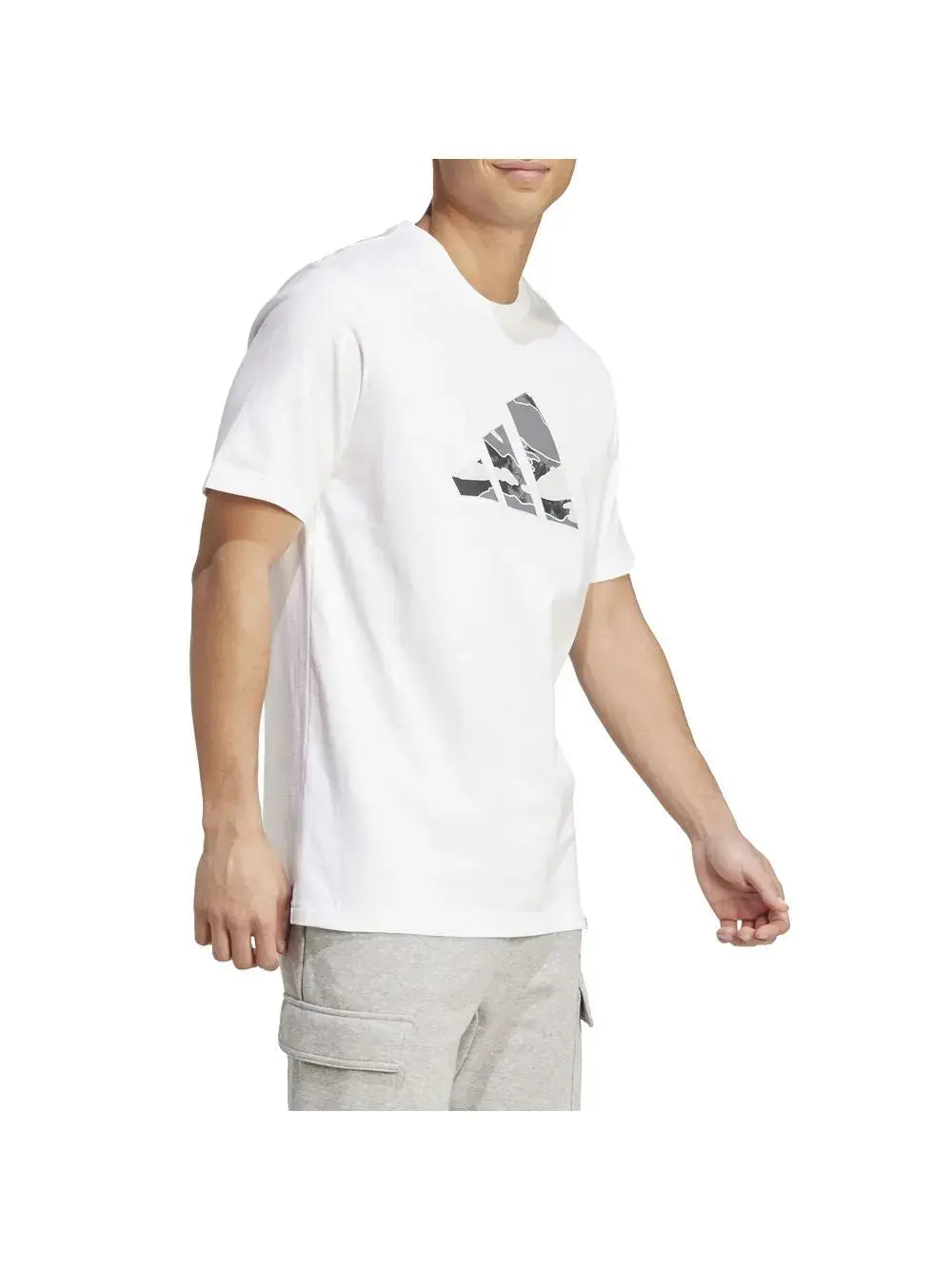 T-shirt Adidas CAMO LOGO Uomo - Bianco